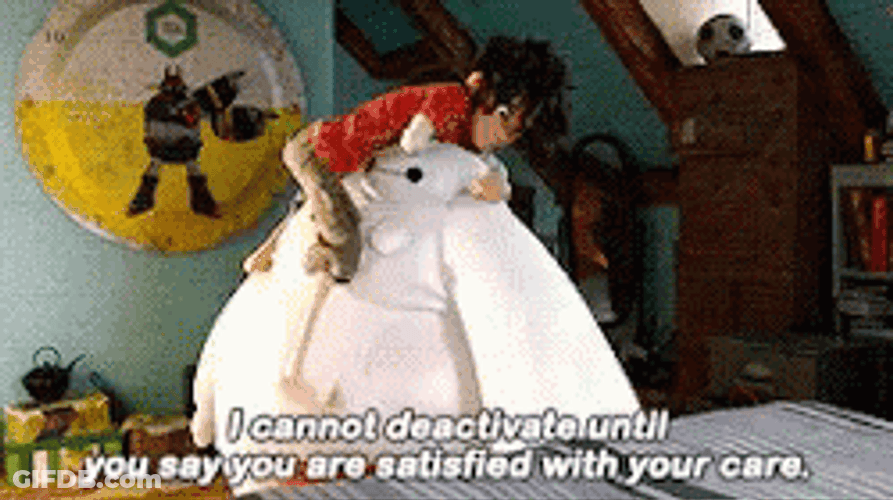 Big Boy Cover Face Baymax GIF