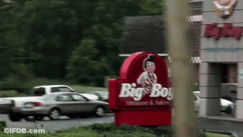 Big Boy Restaurant And Bakery Sign GIF