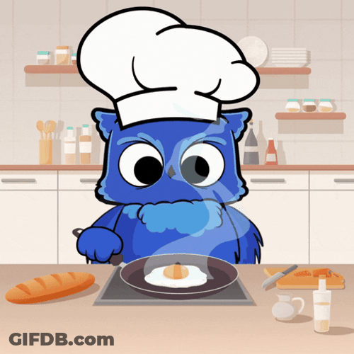 Big Brain Cooking Egg Dog GIF