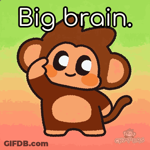 Big Brain Monkey GIF
