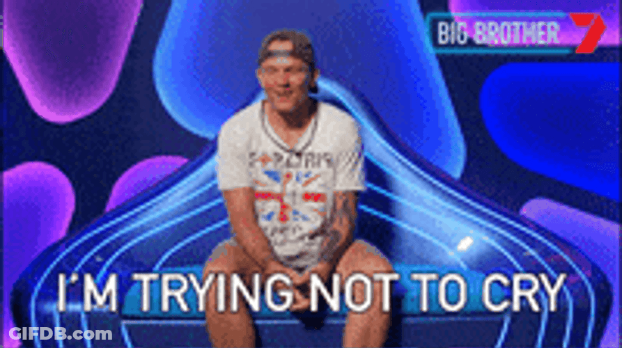 Big Brother Contestant Trying Not To Cry GIF