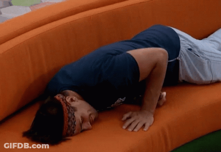 Big Brother Faysal Bangs Head Against Wall GIF