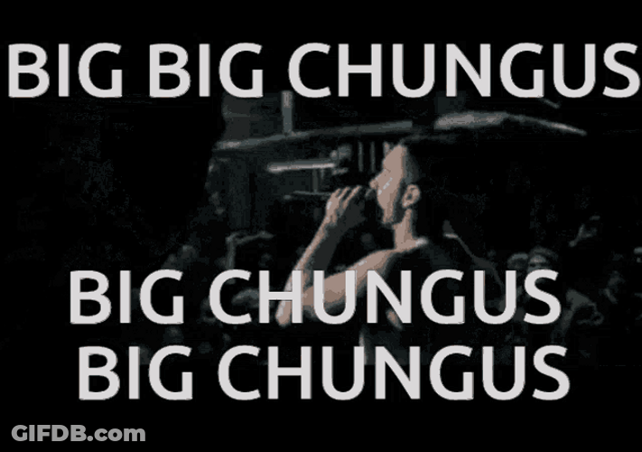 Big Chungus Eminem Hyping Crowd GIF