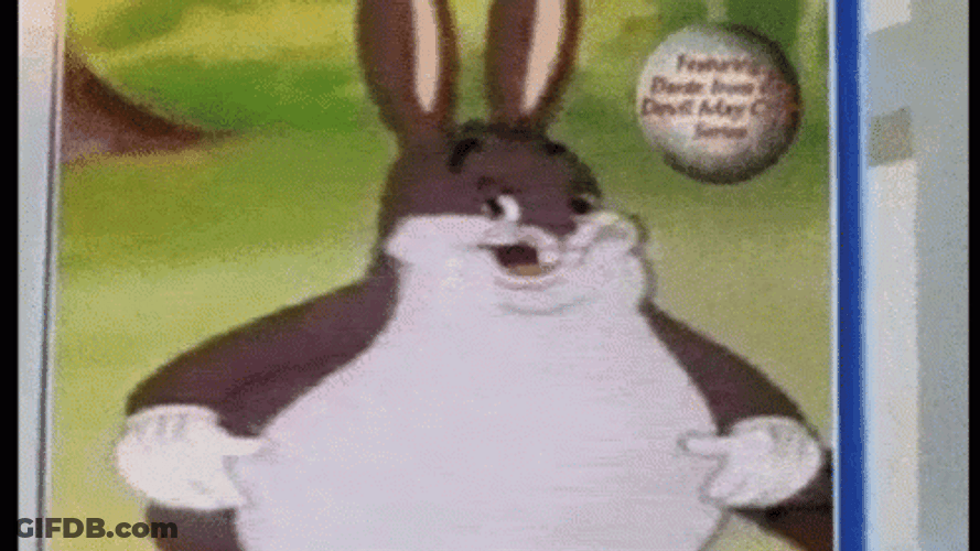 Big Chungus Face Zoom In GIF