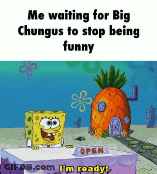 Big Chungus Waiting To Stop Being Funny GIF