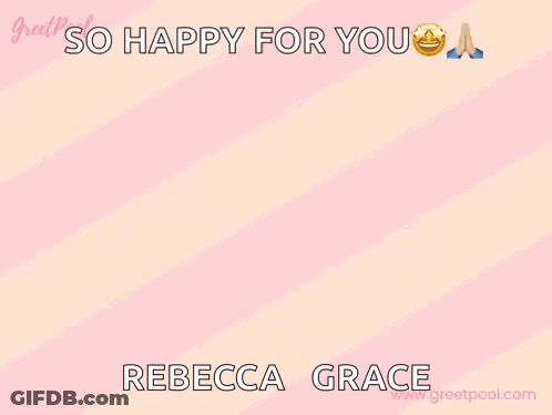Big Congrats Card For Rebecca Grace GIF