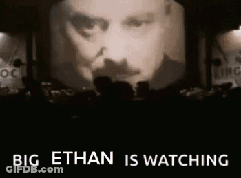 Big Ethan Is Watching Black And White Photo GIF