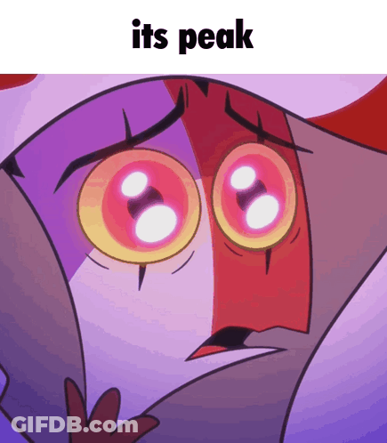 Big-Eyed Cartoon Saying Its Peak GIF