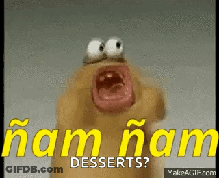 Big Eyed Cartoon Screaming Ham Ham Desserts GIF