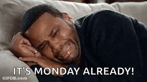 Big-Eyed Red-Mouthed Cat Saying What It's Monday Already GIF