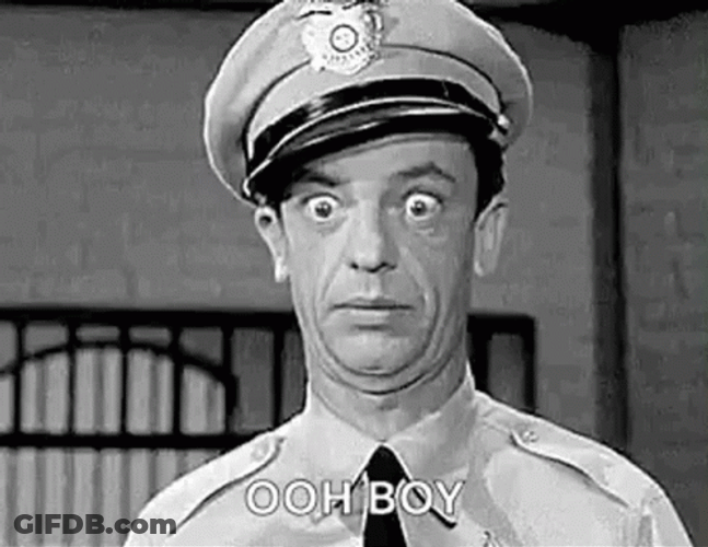 Big Eyes Barney Fife Ohh Boy GIF