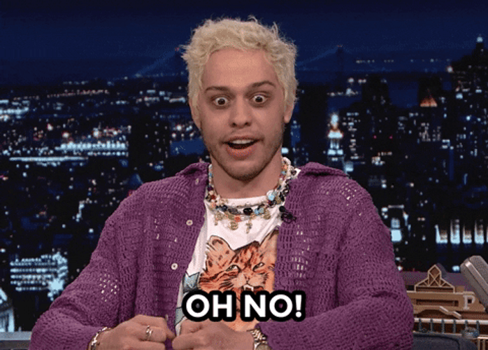 Big Eyes Comedian Pete Davidson Oh No Anyway GIF