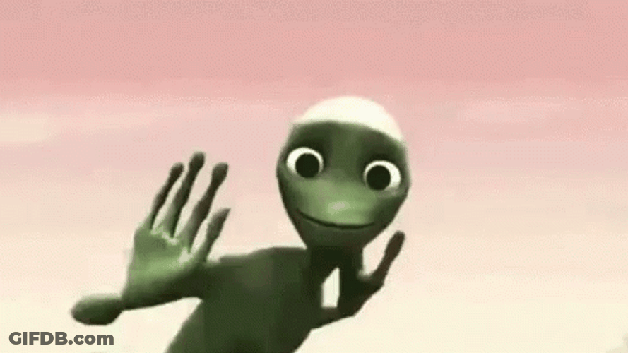 Big Eyes Dancing Alien GIF