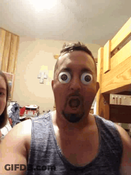 Big Eyes Fake Shocked GIF