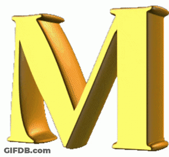 Big Gold Letter M GIF