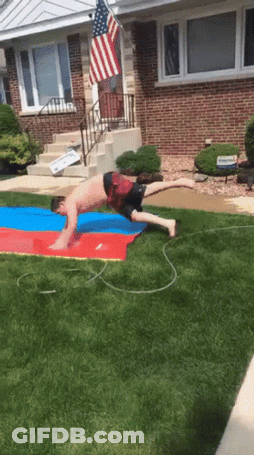 Big Guy Enjoying Slipping Down GIF