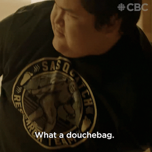 Big Guy Saying Douchebag GIF