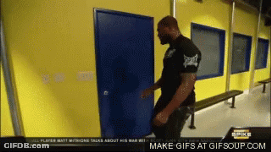 Big Guy Slamming Door Madly GIF