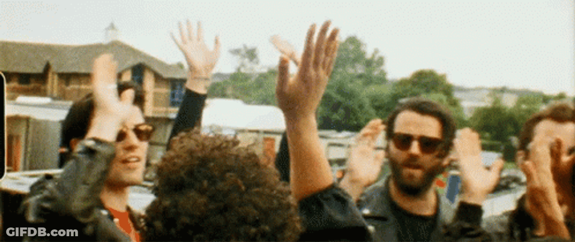 Big Guys Team High Five GIF