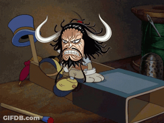 Big Head Kaido Going To Bed GIF
