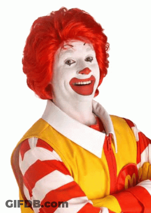 Big Head Ronald Mcdonald GIF