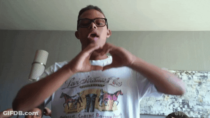 Big Heart Heart Hands Dancing Man GIF