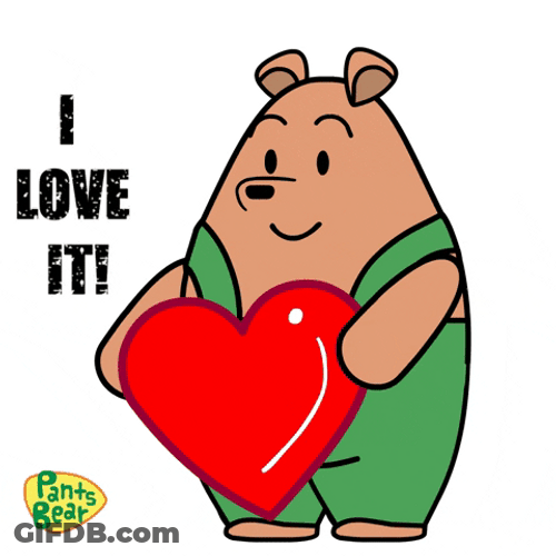 Big Heart I Love It Bear GIF