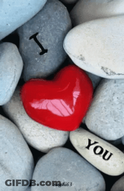 Big Heart Rock Submerged GIF