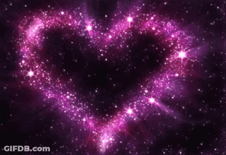 Big Heart Shaped Stars GIF