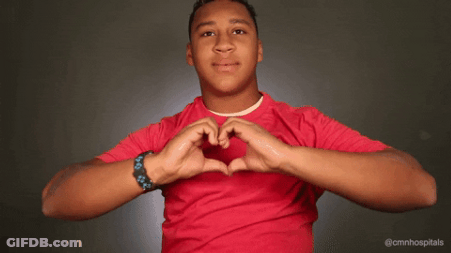 Big Heart Smile Guy GIF