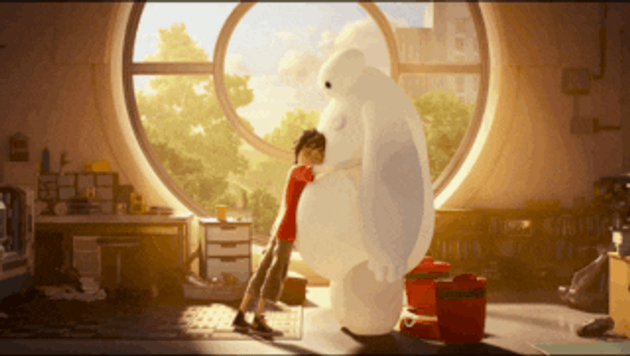 Big Hero 6 Baymax And Hiro Hamada Sending You A Hug GIF