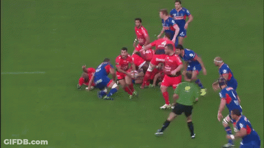 Big Hit Collision Tensed Rugby Game GIF