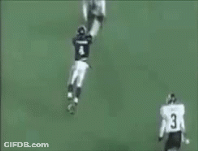 Big Hit Fall Intense Football Match GIF