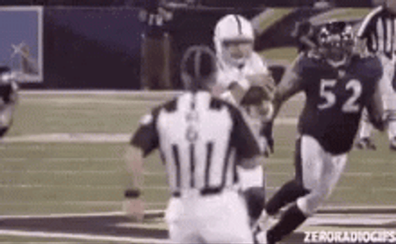 Big Hit Forceful Take Down Football Game GIF