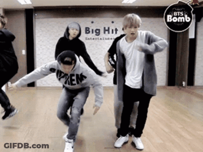 Big Hit Playful Dance Rehearsal GIF