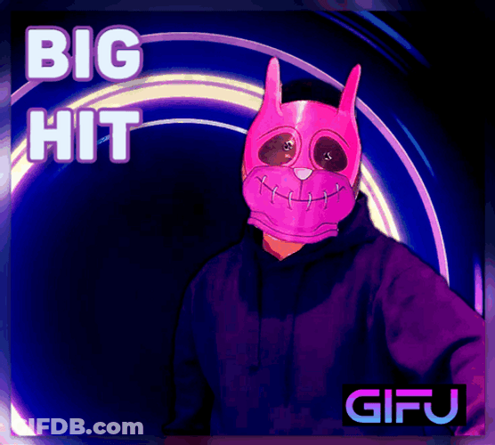 Big Hit Stickup Boy Punching Vinyl GIF