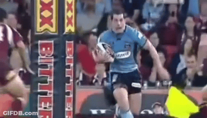 Big Hit Take Down Intense Rugby Game GIF