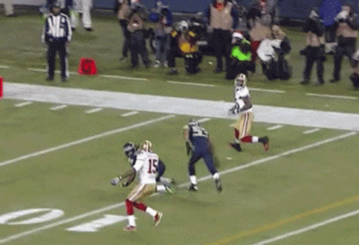 Big Hits American Football Sideline Tackle GIF