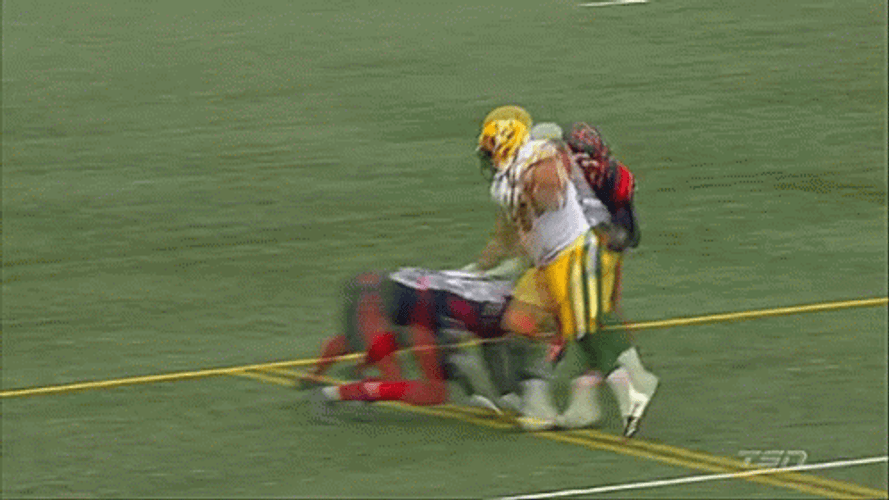 Big Hits Football 360 Mid Air Rotation GIF