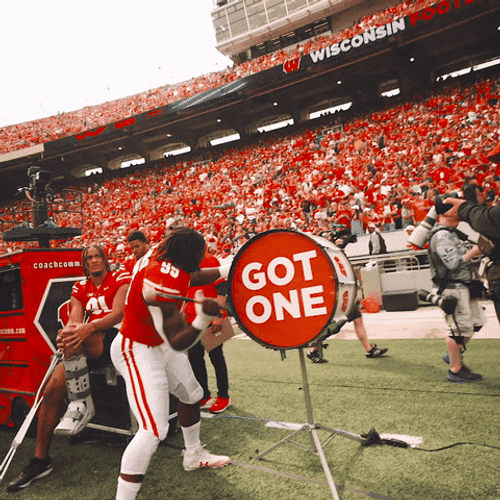 Big Hits Football Wisconsin Badgers Football GIF