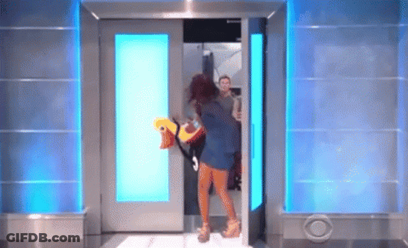Big Lady Brings Floaty Inside Brother Again GIF
