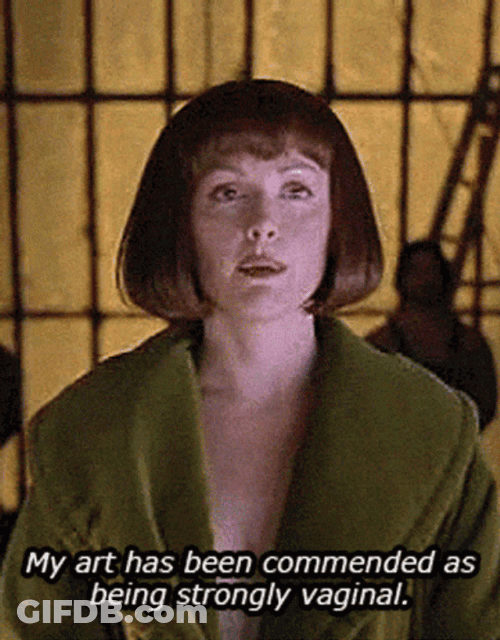 Big Lebowski Maude Lebowski's Art Being Strongly Vaginal GIF