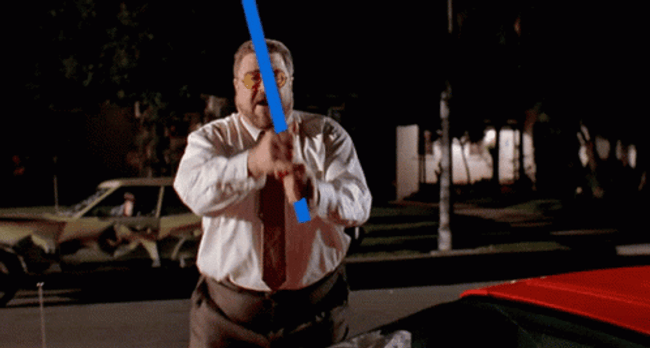 Big Lebowski Walter Sobchak Hit The Car Glass GIF