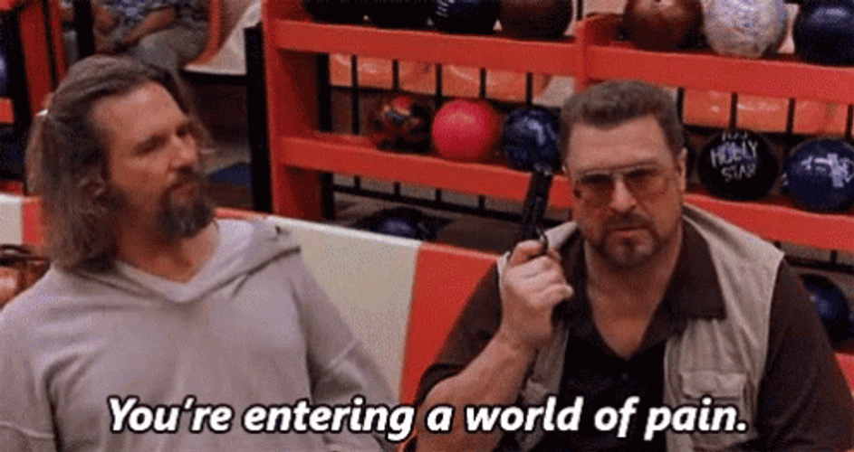 Big Lebowski Walter Warning To World Of Pain GIF