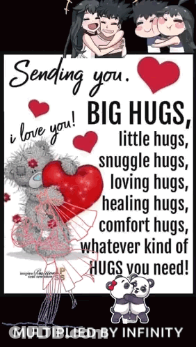 Big Little Snuggle Loving Healing Comfort Hugs GIF