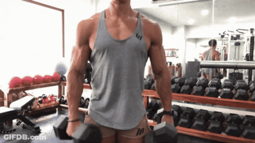 Big Man Hammer Curls GIF