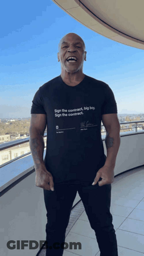 Big Mike Tyson Sign The Contact GIF