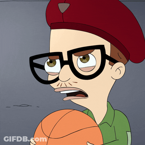 Big Mouth Andrew Glouberman Playing Basketball GIF