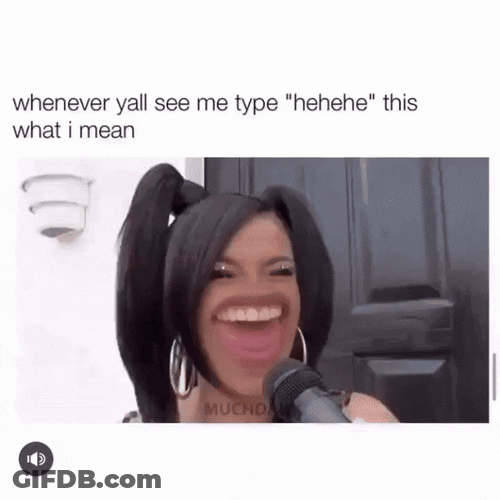 Big Mouth Cardi B Hehehe GIF