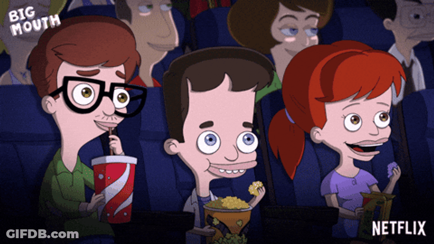 Big Mouth Kids Watching Movie GIF